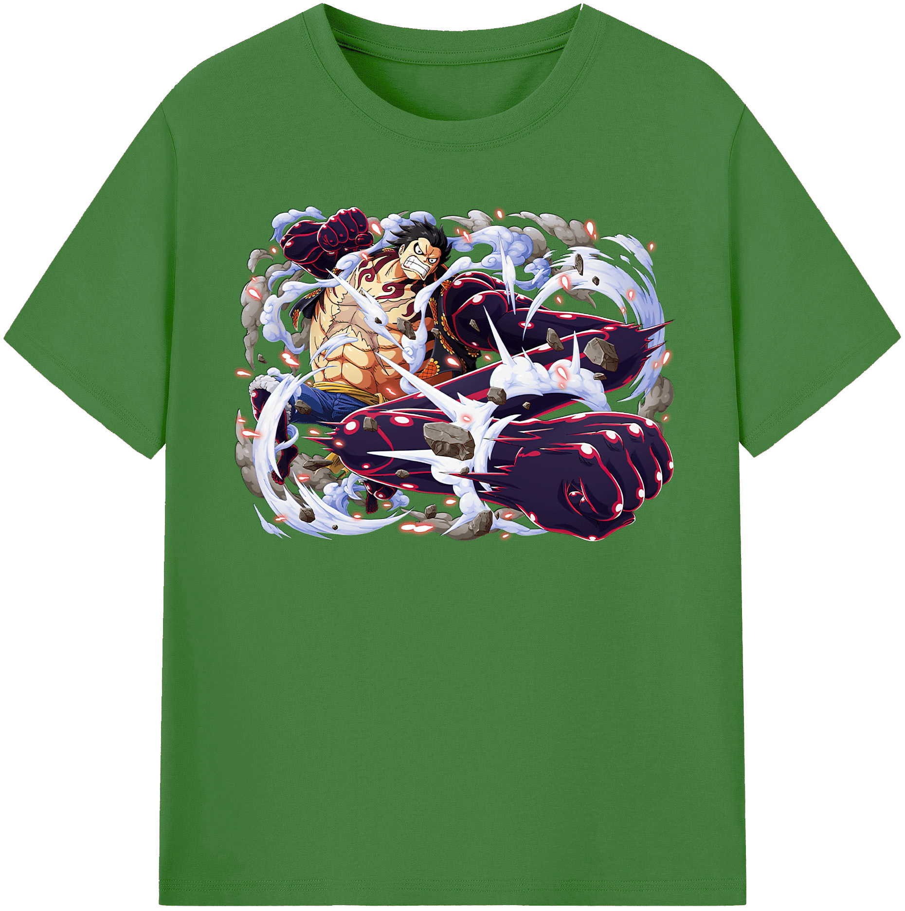 ワンピース モンキー・D・ルフィ ONE PIECE Monkey D. Luffy レディースカジュアルプリントTシャツ（綿100％）